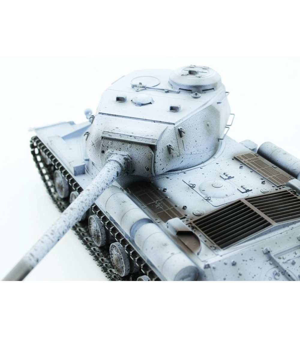 Р/У танк Taigen 1/16 ИС-2 модель 1944, СССР, зимний, (для ИК танк. боя) 2.4G, деревянная коробка