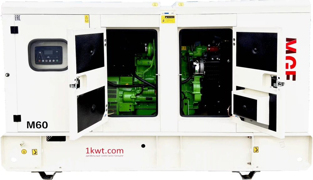 Дизельный генератор MGE p60YI 60 кВт, Yuchai