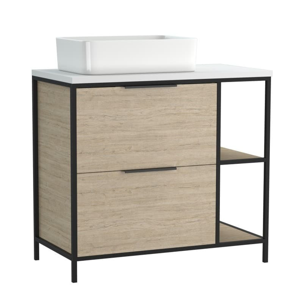 Тумба под раковину напольная BOSQUET 80 для CREA 50 дуб