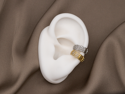 Кафф "Перья" 5 мм, со стразами