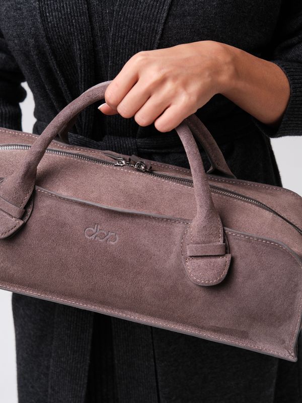 Замшевая сумка багет Doxie DBR 31157 темно-серый