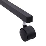 Стол BRABIX "Smart CD-012", 500х580х750 мм, ЛОФТ, на колесах, металл/ЛДСП ясень, каркас черный, 641881