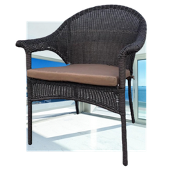 Плетеное кресло LV-140B Brown с подушкой в комплекте