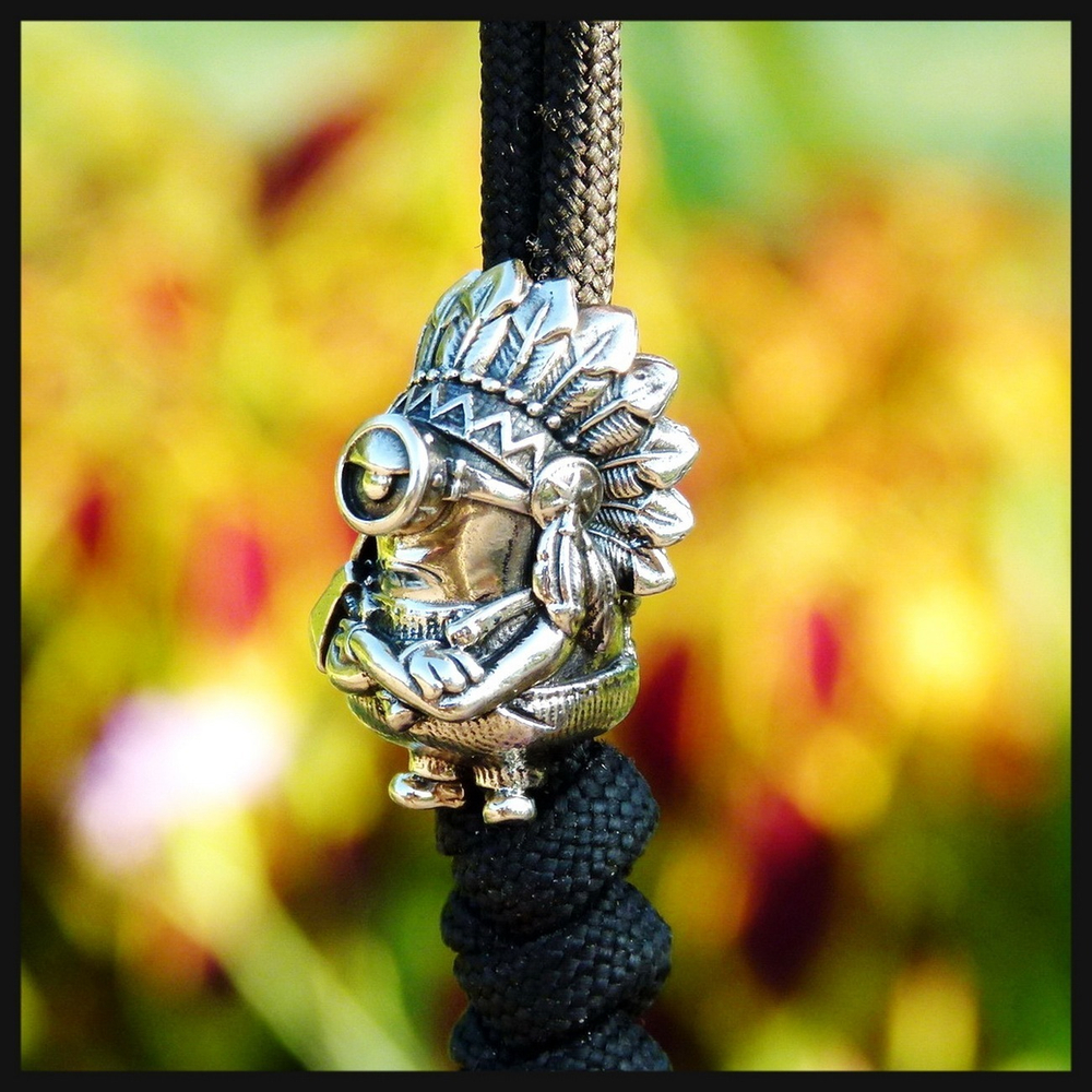 Темлячная бусина "ИндиПупс" для ножей мельхиор