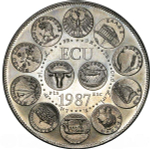 France, ECU Europa Commemorative Coin, 1987