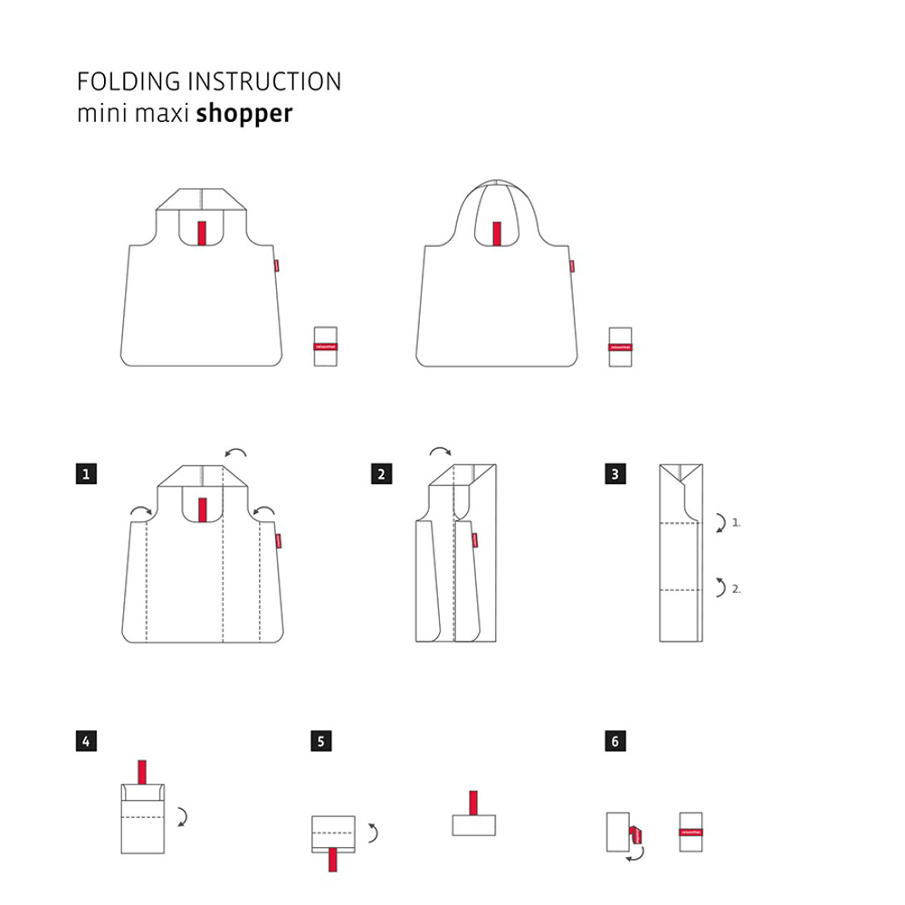 Сумка складная mini maxi shopper signature red