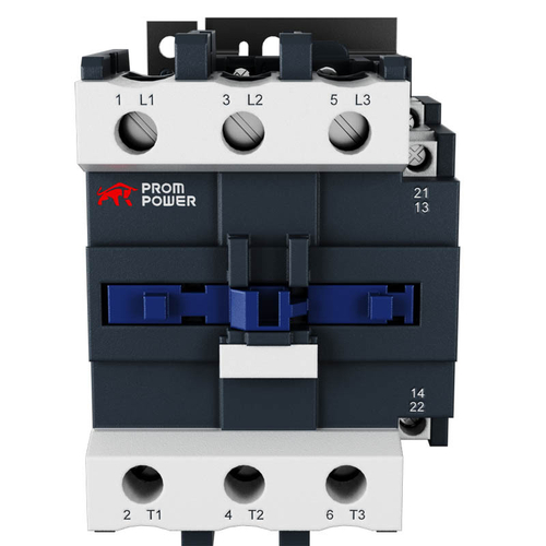 Контактор JLC1-D95-11-F5 (AC110), номинальный ток 95A, 3 полюса, доп контакты 1НО+1НЗ, напряжение катушки 110VAC