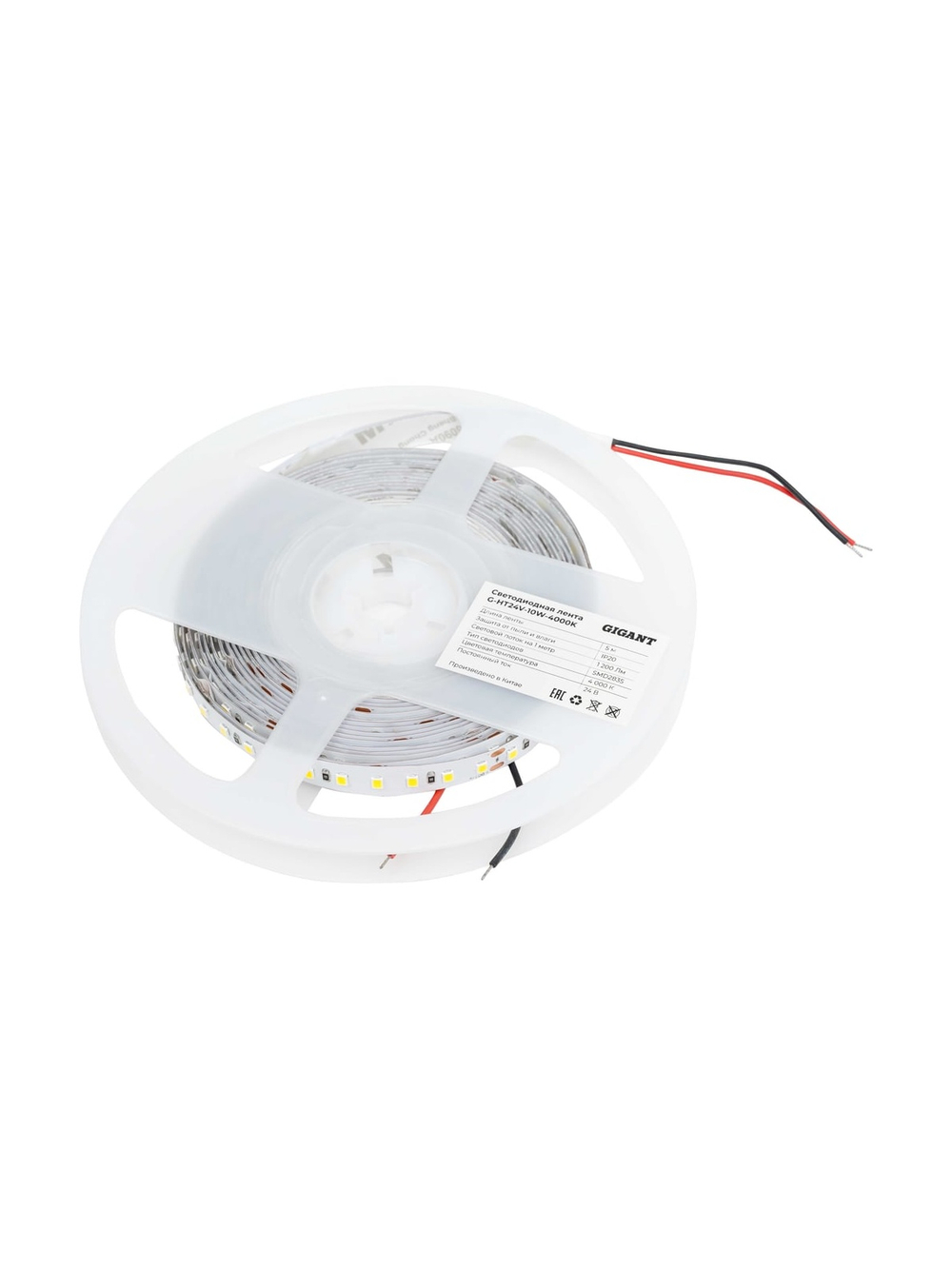 Светодиодная лента Gigant 5м, IP20, 1200Лм, 4000К G-HT24V-10W-4000K