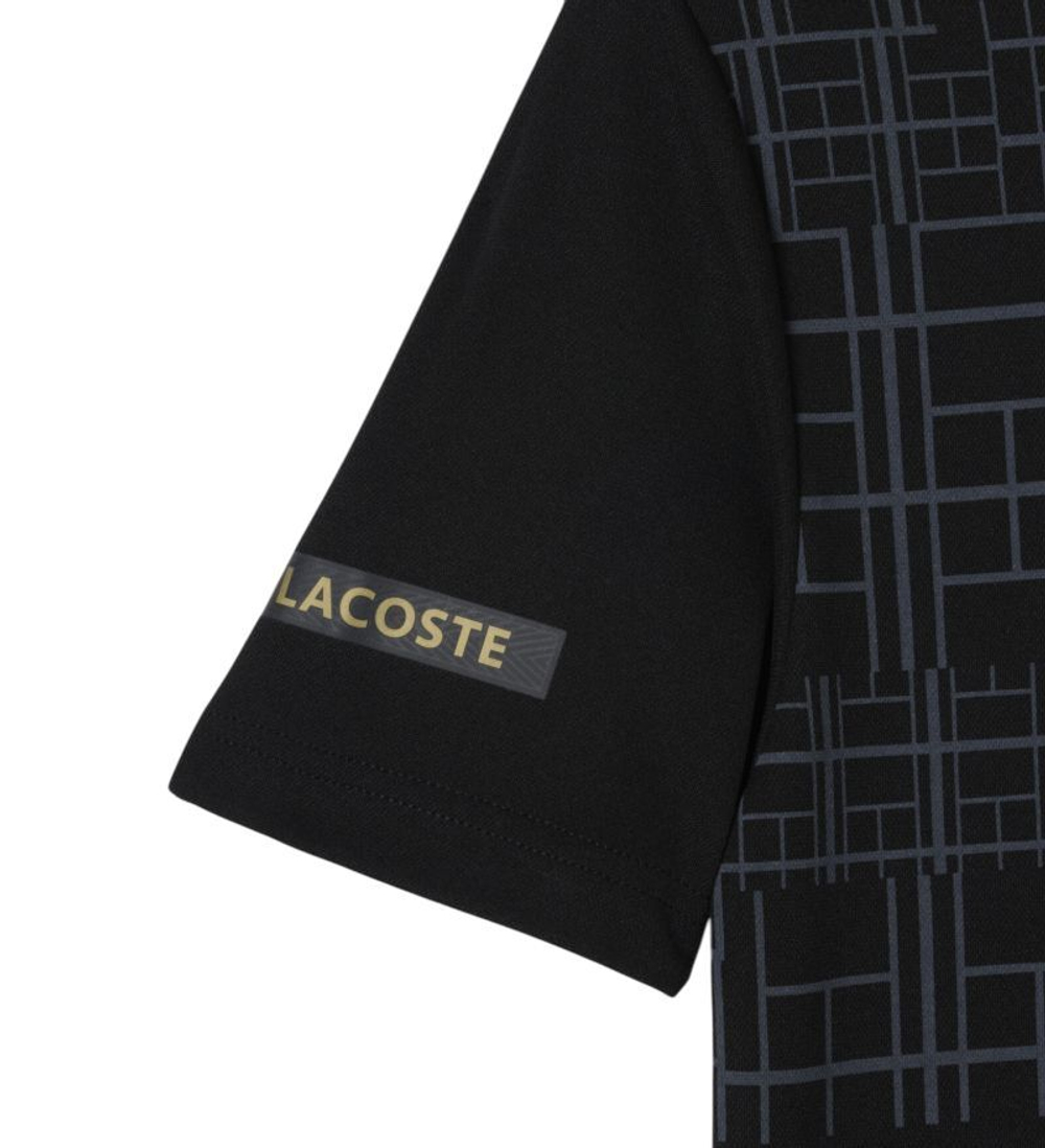 Мужское теннисное поло Lacoste Tennis x Novak Djokovic - black