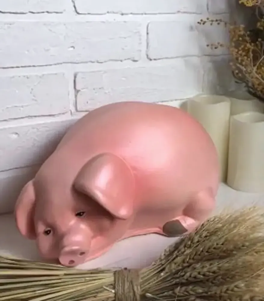 Копилка из гипса «Свинка большая» 20*34см розовая