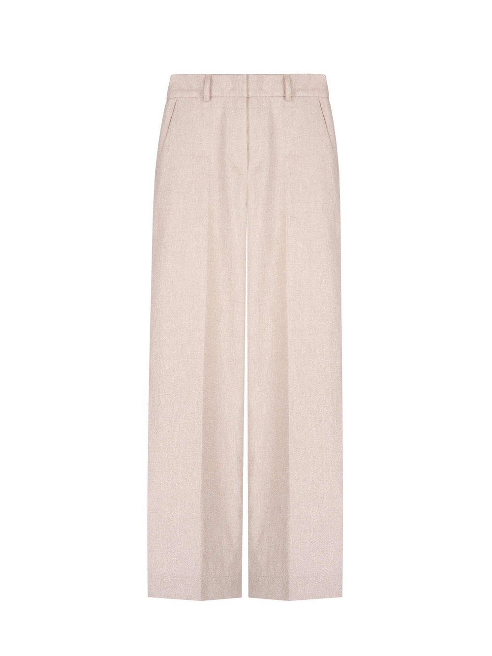 Брюки прямые укороченные изо льна