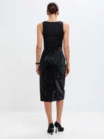 Юбка Сандра из экокожи в оттенке опал