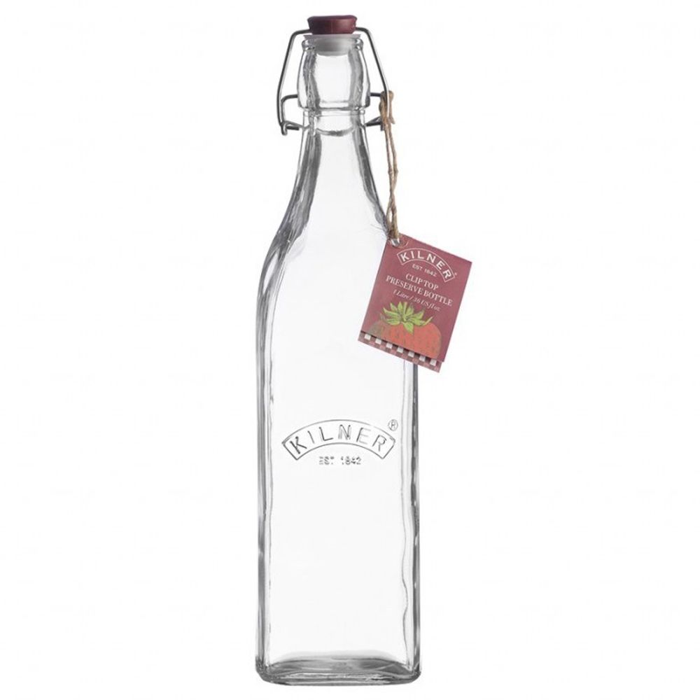 Kilner Бутылка Clip Top квадратная 1 л