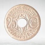 France, 25 Centimes 1933 - Edmond-Émile Lindauer, XF