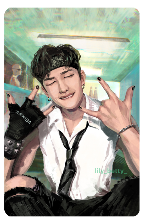 Арт карта / lily_betty_ / STRAY KIDS / Бан Чан #2