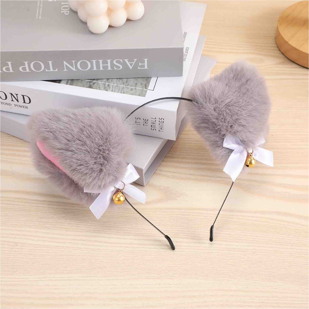 Ободок с плюшевыми ушками