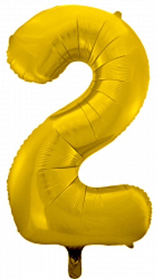 Цифра 2 золото 32" К