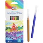 Фломастеры 6 цветов Гамма Классические, смываемые, картонная упаковка