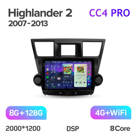 Teyes CC4 Pro 10,2" для Toyota Highlander 2 2007-2013