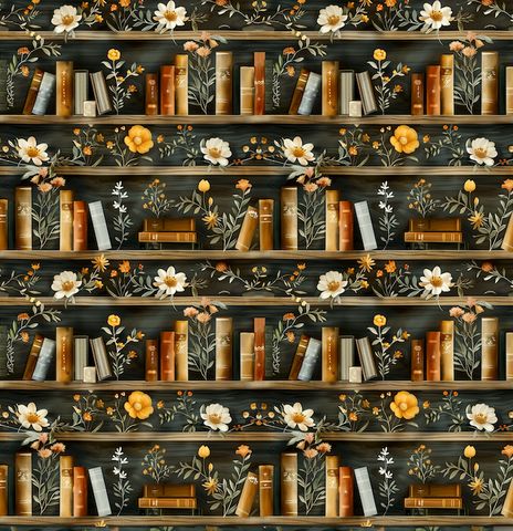 ПРЕДЗАКАЗ, КНИЖНЫЕ ПОЛКИ, РОМАШКИ, 100% хлопок