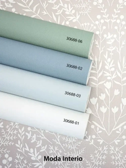 Обои флизелиновые, веточки на сером, прованс, метровые, для кухни, Palantine (Moda interio)