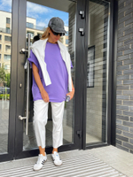 Брюки из искусственного льна молочные