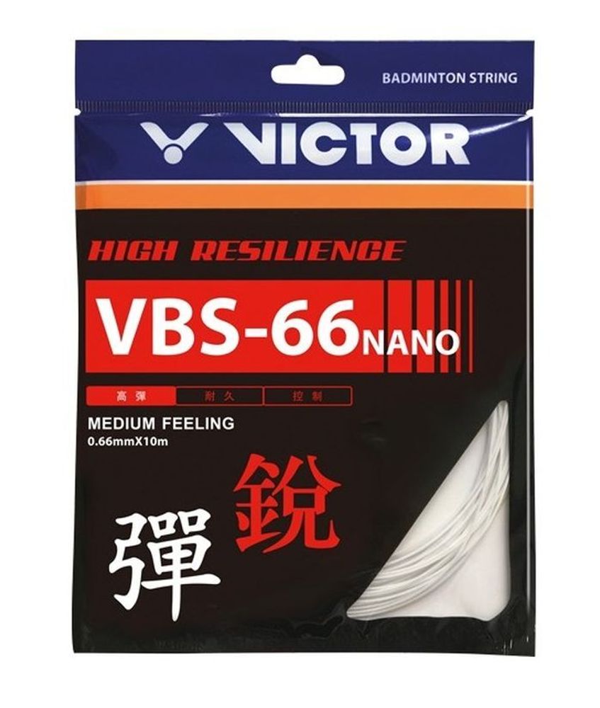 Струны для бадминтона Victor VBS-66 Nano (10 m) - white