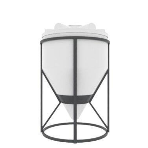 Емкость конусная 60 градусов крышка 350мм (цвет белый) для сыпучих продуктов Ирпласт 1000 л.(1196x1196x1713см;белый) - арт.560322