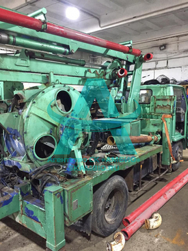 Ремонт роторного автобетононасоса из Японии