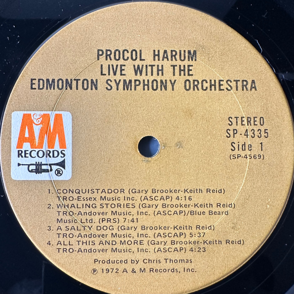 Procol Harum In Concert With The Edmonton Symphony Orchestra ‎– Live (США 1972г.)