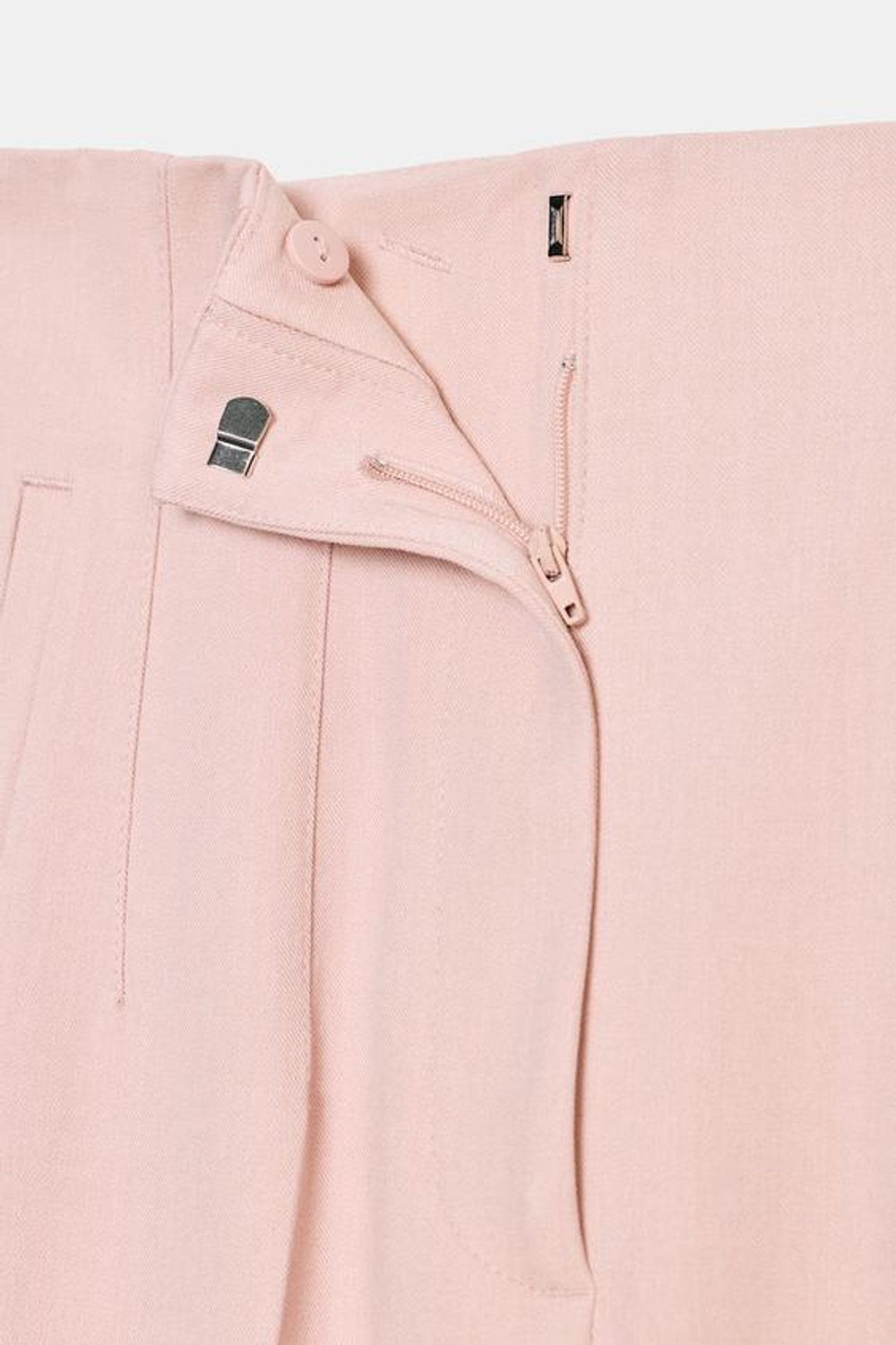 ZARA БРЮКИ С ВЫСОКОЙ ПОСАДКОЙ, РОЗОВЫЙ МЕЛАНЖ