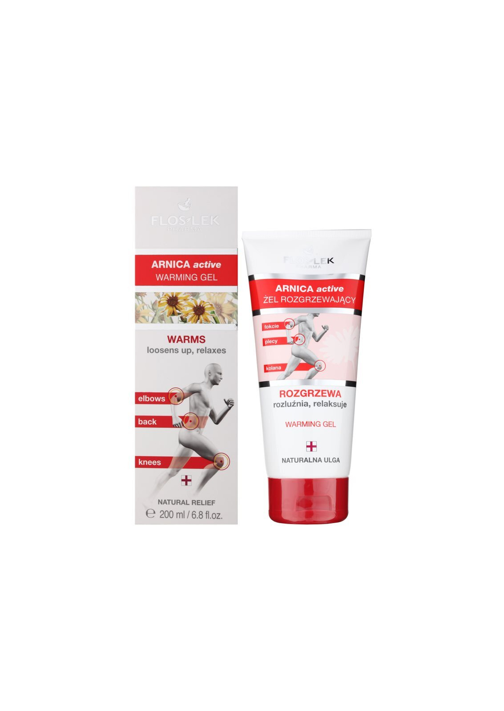 FlosLek Pharma Arnica Active - согревающий гель, расслабляющий мышцы и суставы /   200  ml  / GTIN 5905043005324