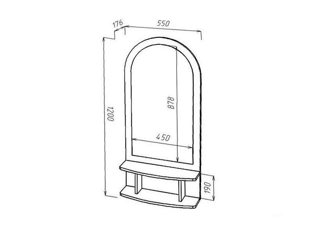 Зеркало с полкой