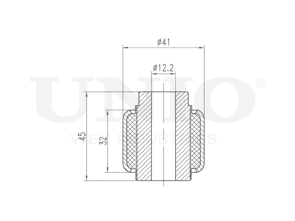 Сайлентблок внешний заднего нижнего рычага UNIO RMP-20098