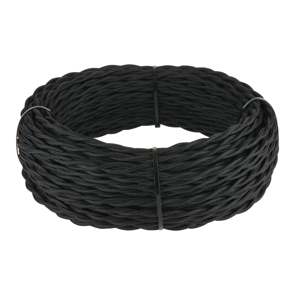 Ретро кабель витой 3х1,5 (черный) 50 м W6453508