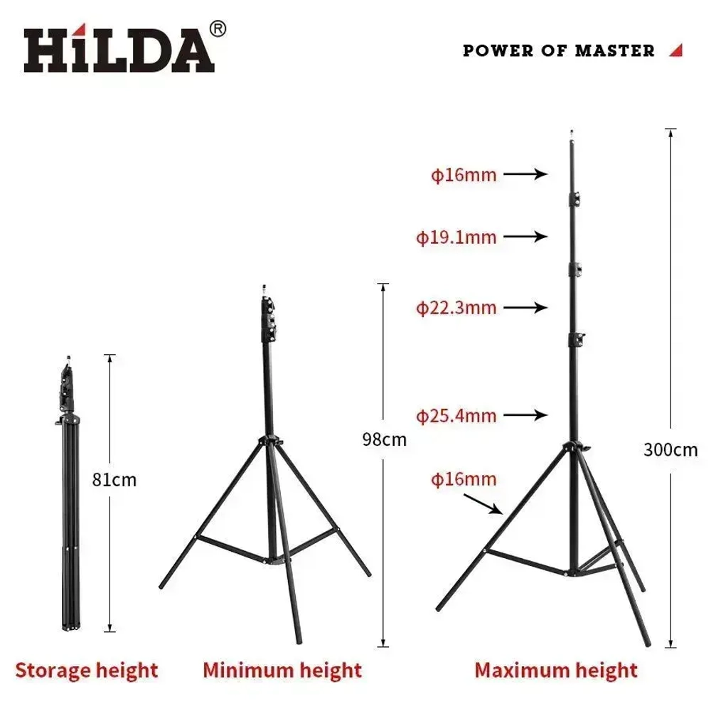 Штатив 3 м(до 340 см), принадлежность для лазерного уровня, гнездо 1/4, регулируемая высота