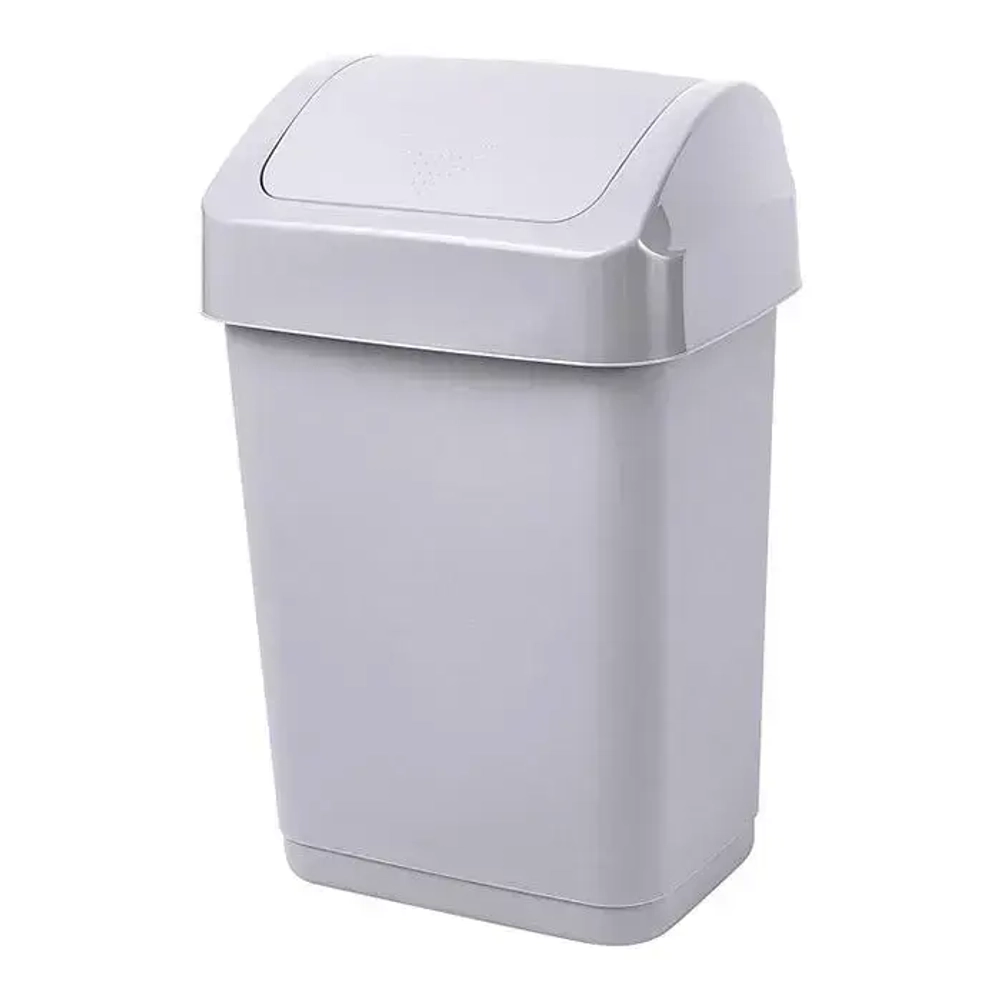 Контейнер для мусора Step 12 л с крышкой-маятником, серый