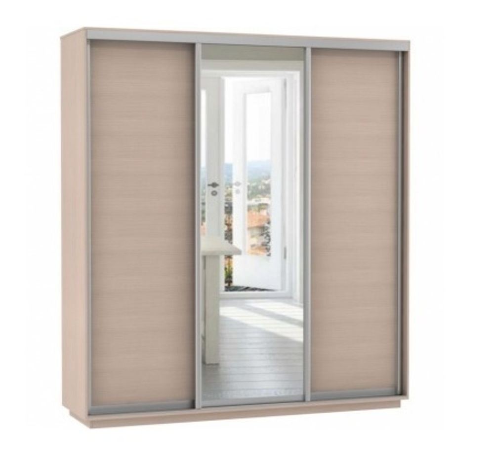 Шкаф-купе "Экспресс Медиум № 1 Трио" (дуб молочный) 2400х1800, МК Е1, г. Белореченск