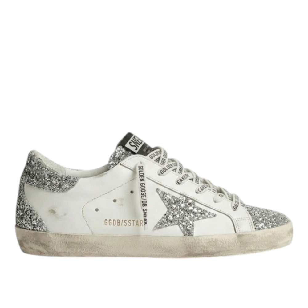 Женские кеды Super-Star Wmns White Silver Glitters