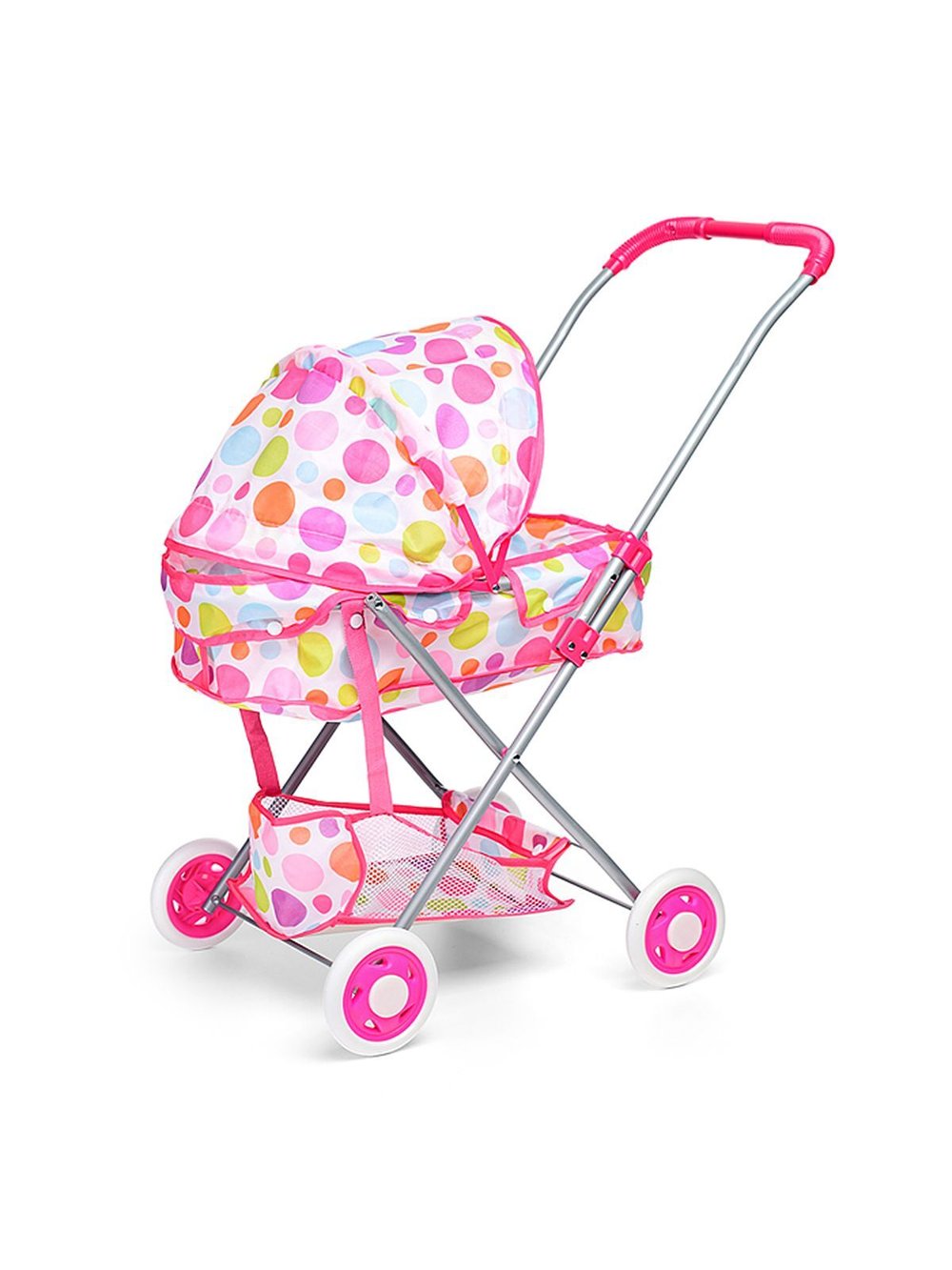 Коляска для кукол Шары, складная, прогулочная с капюшоном (Y936B-7)