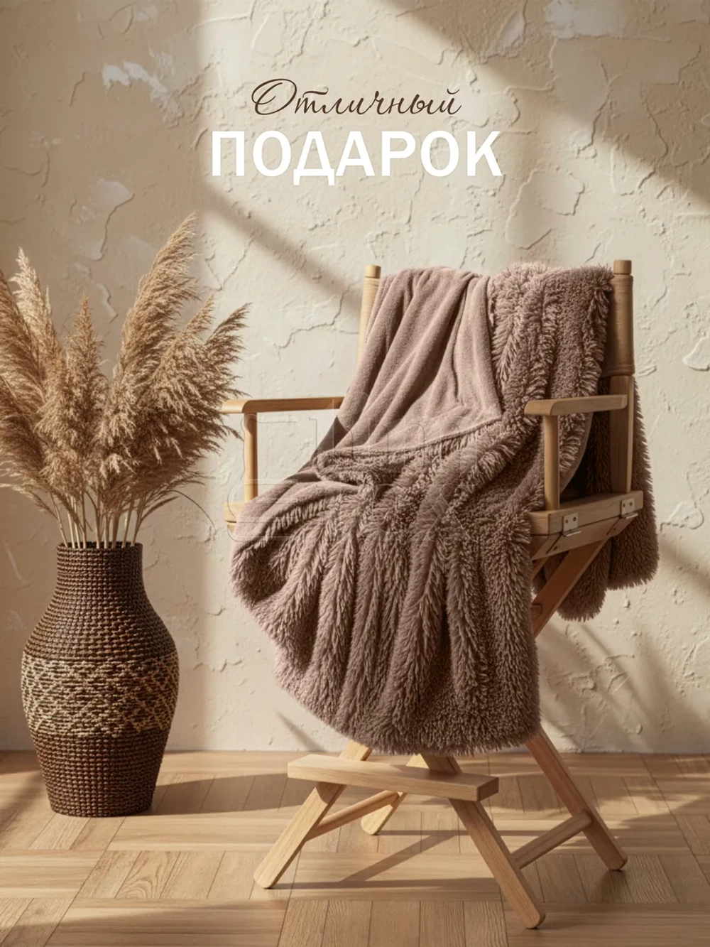 Плед евро 220х260 пушистый