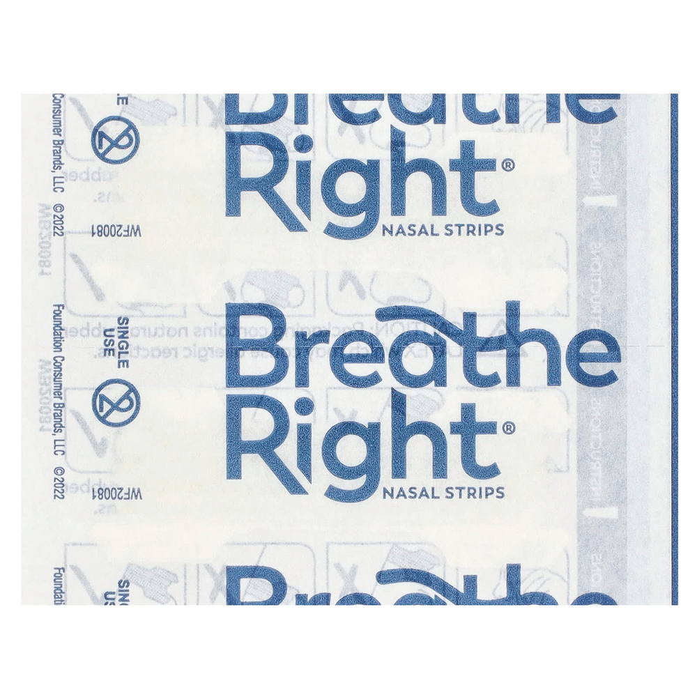 Breathe Right, назальные полоски, чистые, для чувствительной кожи, 26 прозрачных полосок