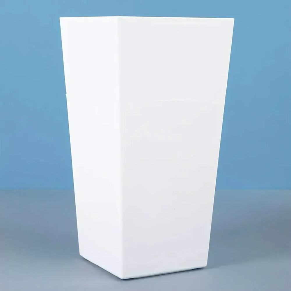 Кашпо для цветов пластиковое 1,8л d-13,5см «Астра» белый