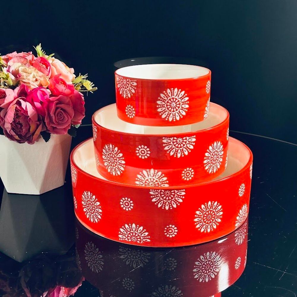 Lenardi 142-079 Набор из 3 салатников 21см,15,5см,10,5 см в под.уп.(х8)Фарфор