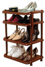 Этажерка для обуви "Комфорт"(4 полки) черного цвета