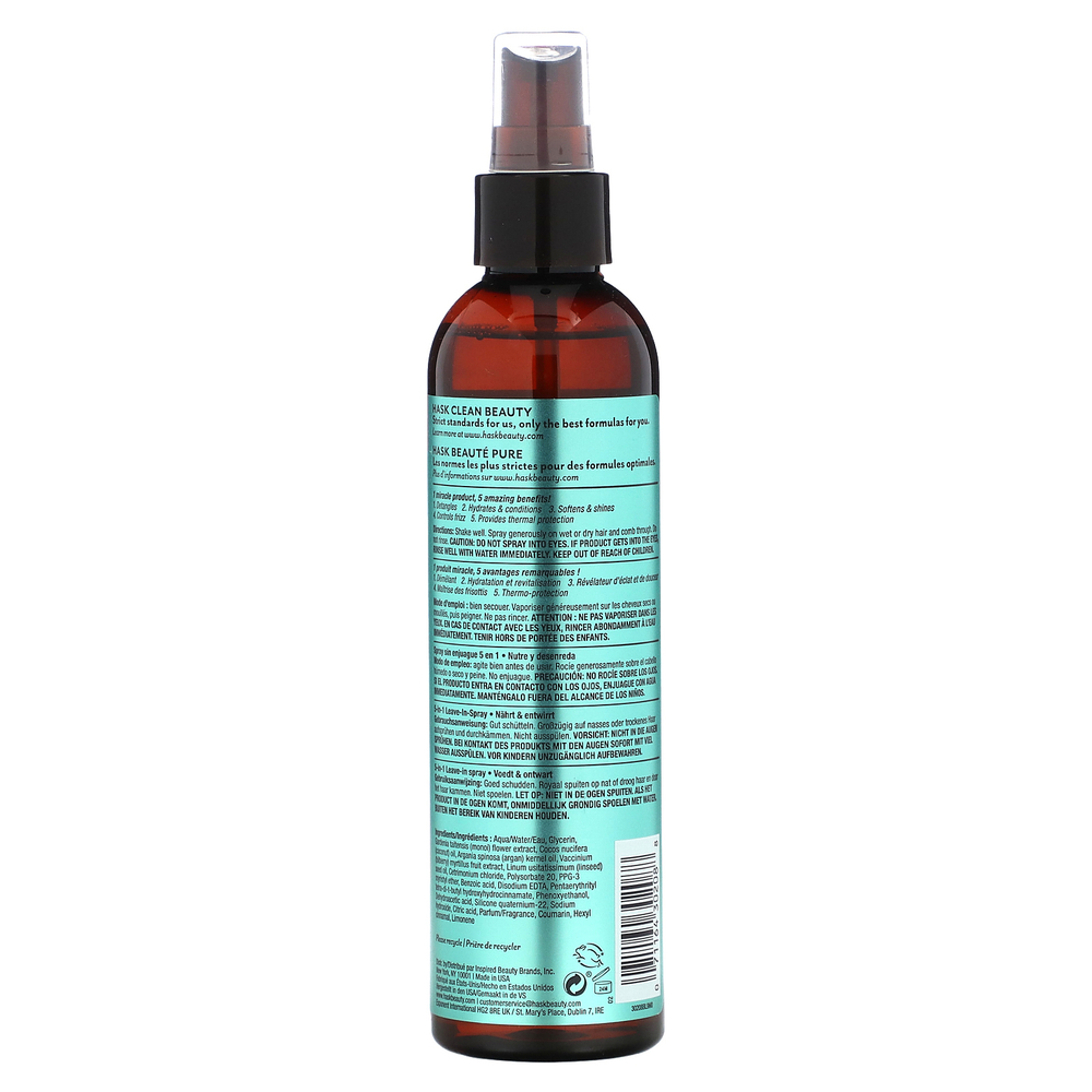 Hask Beauty, Кокосовое масло Monoi, несмываемый спрей 5 в 1, 235 мл (8 жидк. Унций)