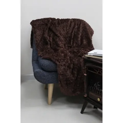 Плед 150*200см «Pompon», цвет шоколад, микрофлис, 240 гр/м²