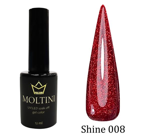 Гель-лак Moltini Shine 008, 12 ml