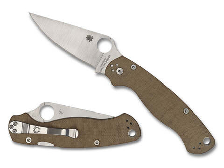 Нож складной Spyderco C81MPCW2 Para Military 2 Brown Canvas CRU-WEAR