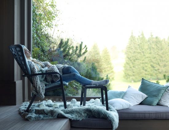 Табурет пластиковый Poggio цвет антрацит